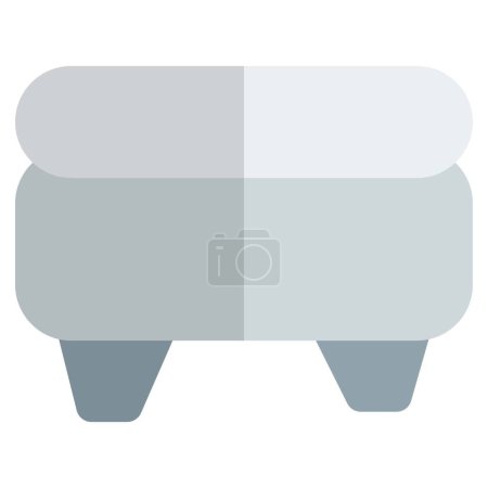 Illustration for Cushioned footstool or chair for support. - Royalty Free Image