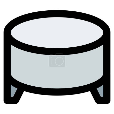 Illustration for Comfortable cushioned stool used in the closet - Royalty Free Image