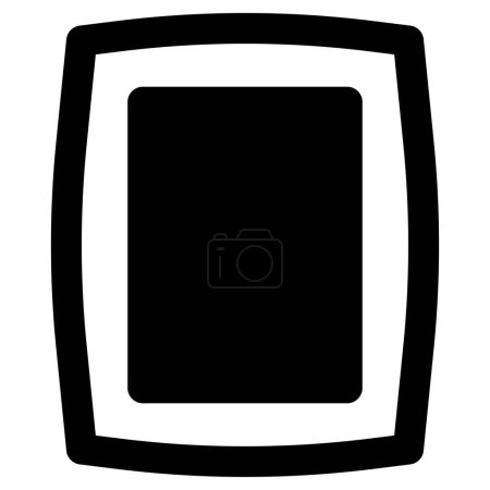 Illustration for Photograph safely contained in wooden frame. - Royalty Free Image