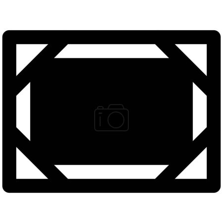 Illustration for Glass photo frame with decorative border. - Royalty Free Image