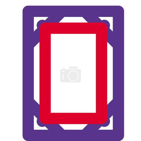 Illustration for Glass frame with design on the corners. - Royalty Free Image