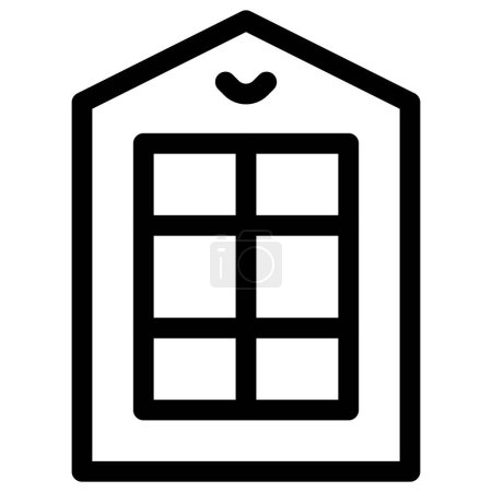 Illustration for Photo frame in the form of house. - Royalty Free Image