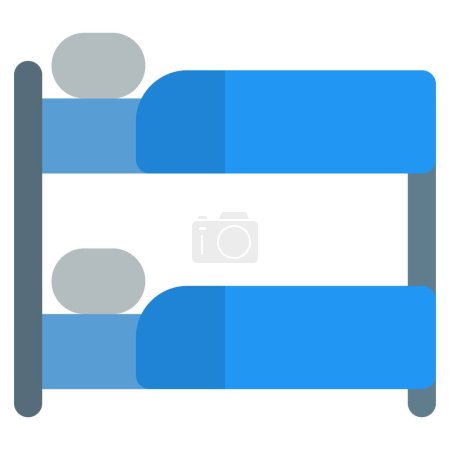 Illustration for Dual bed set for compact spaces - Royalty Free Image