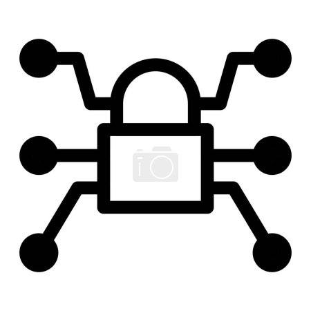 Illustration for Smart electronic lock with advanced features. - Royalty Free Image