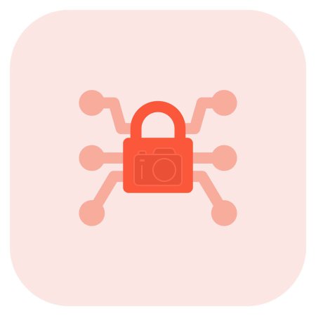 Illustration for Smart electronic lock with advanced features. - Royalty Free Image