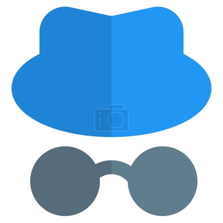 Illustration for Hacker with head cap and spectacles. - Royalty Free Image