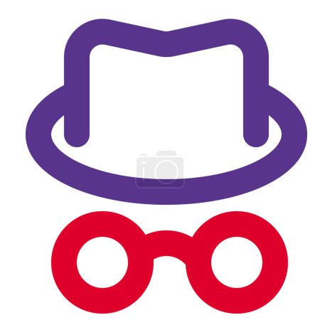 Illustration for Hacker with head cap and spectacles. - Royalty Free Image