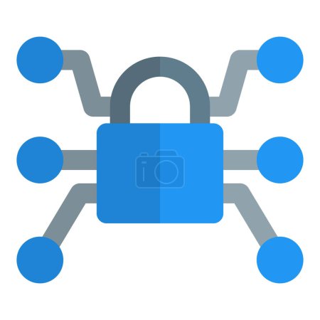 Illustration for Electronic lock for increased system security. - Royalty Free Image