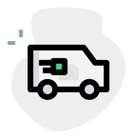 Illustration for Shipping car in use for goods transportation - Royalty Free Image