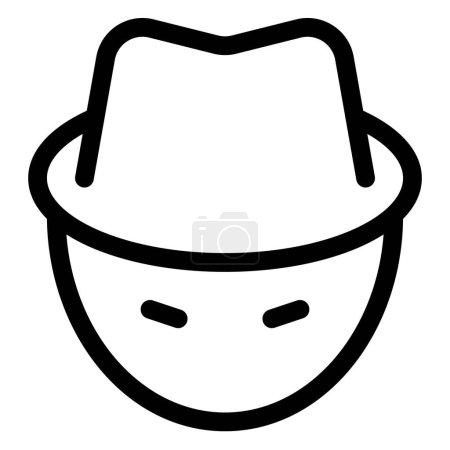 Illustration for Hacker or unidentified figure wearing a hat. - Royalty Free Image