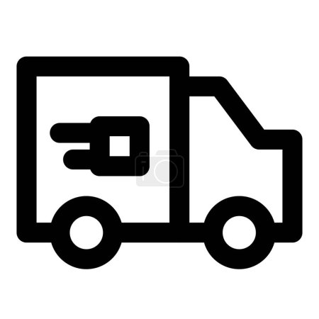 Illustration for Shipping truck occupied in logistics work - Royalty Free Image