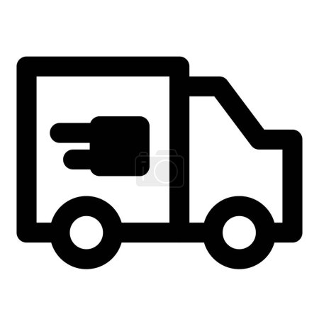 Illustration for Shipping truck occupied in logistics work - Royalty Free Image