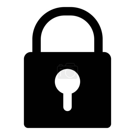 Ilustración de Candado que representa el cifrado de privacidad en el navegador - Imagen libre de derechos