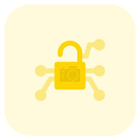 Illustration for Lock with encryption for maximum security. - Royalty Free Image