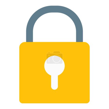 Ilustración de Candado que representa el cifrado de privacidad en el navegador - Imagen libre de derechos
