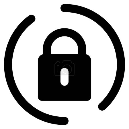 Ilustración de Sistema de candado para la protección y privacidad - Imagen libre de derechos
