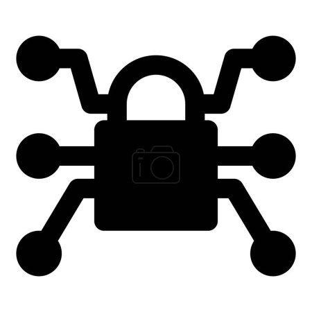 Illustration for Lock used for safeguarding any program. - Royalty Free Image