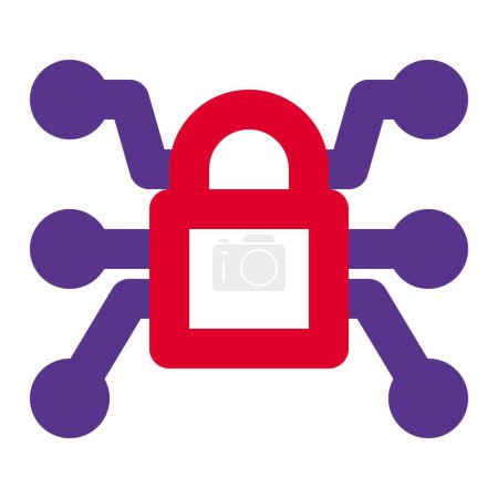Illustration for Lock used for safeguarding any program. - Royalty Free Image