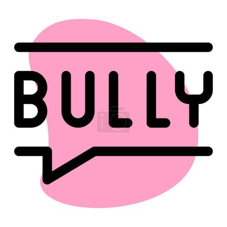 Illustration for Bully, a mean content to harm people. - Royalty Free Image