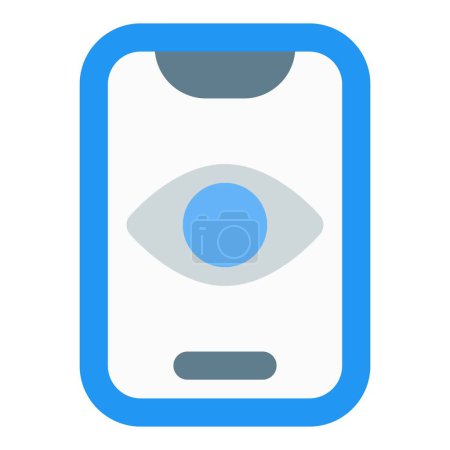 Téléchargez les illustrations : Smartphone tracker fonctionne comme témoin oculaire - en licence libre de droit