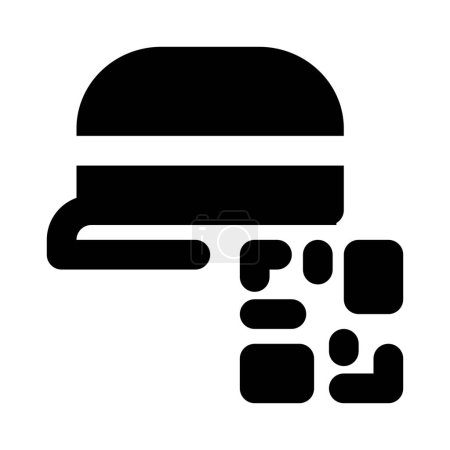 Ilustración de Funky sombrero detalle añadido en un código de barras - Imagen libre de derechos