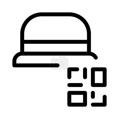 Ilustración de Funky sombrero detalle añadido en un código de barras - Imagen libre de derechos