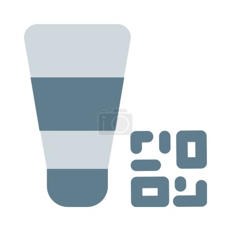 Ilustración de Código de barras impreso en un envase de producto - Imagen libre de derechos