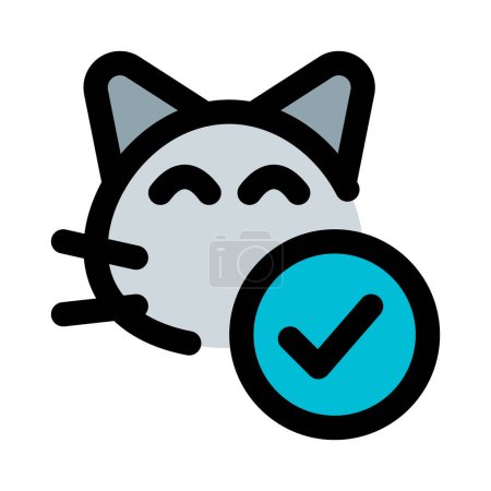 Illustration for Verified and checked cat's vaccination records - Royalty Free Image