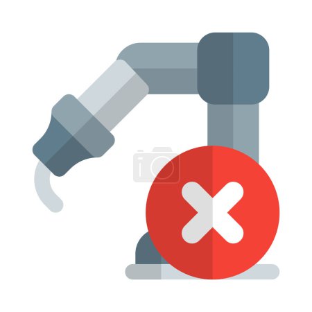 Illustration for Mechanical arm being dismantled for repair. - Royalty Free Image