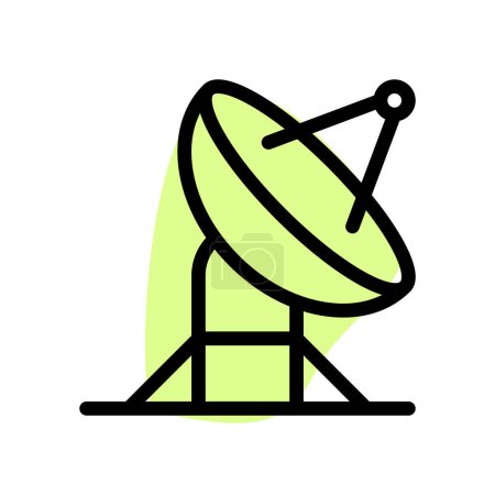 Illustration for Antenna for sending or receiving satellite signals. - Royalty Free Image