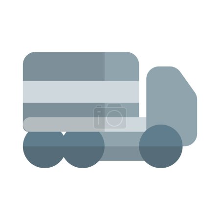 Illustration for Heavy-duty truck transporting construction materials. - Royalty Free Image