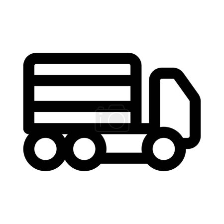 Illustration for Heavy-duty truck transporting construction materials. - Royalty Free Image