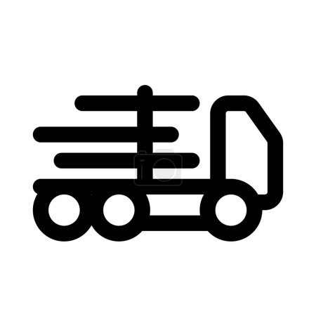 Illustration for Wooden or dumping truck for transporting. - Royalty Free Image