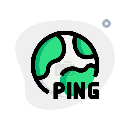 Illustration for Ping, a tool for examining network connectivity. - Royalty Free Image