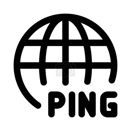 Illustration for Ping, a method for testing network. - Royalty Free Image