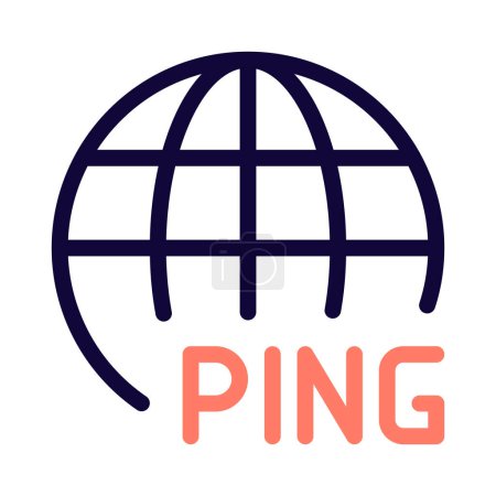 Illustration for Ping, a method for testing network. - Royalty Free Image