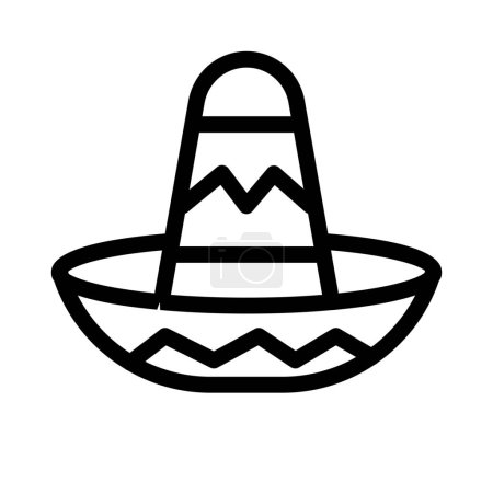 Illustration for Stylish sombrero hat with vintage looks isolated on a white background - Royalty Free Image