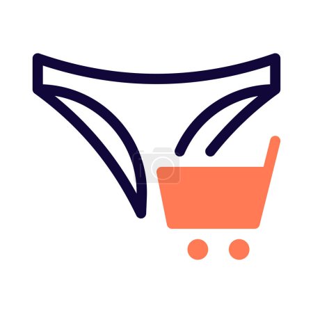 Illustration for Comfortable and stylish underwear selecting for purchase. - Royalty Free Image