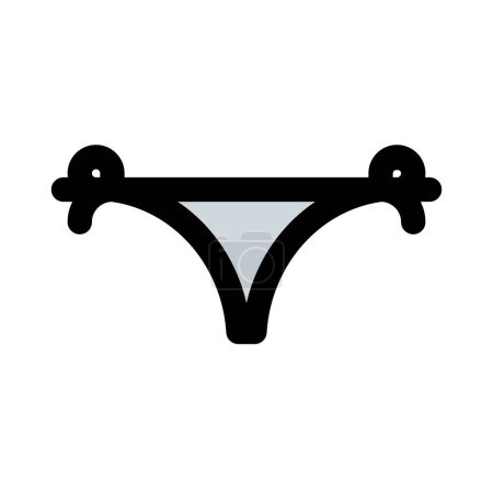 Illustration for Side-strapped minimalist underwear for females. - Royalty Free Image