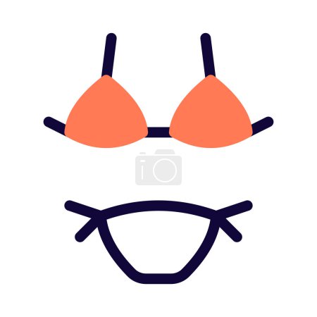 Illustration for Free-style swimwear with lateral straps. - Royalty Free Image