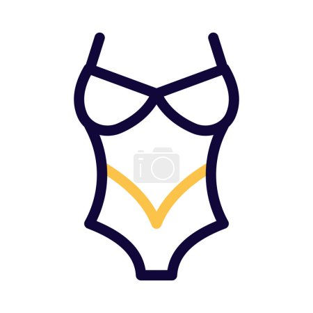 Illustration for Two piece garment designed for swimming. - Royalty Free Image