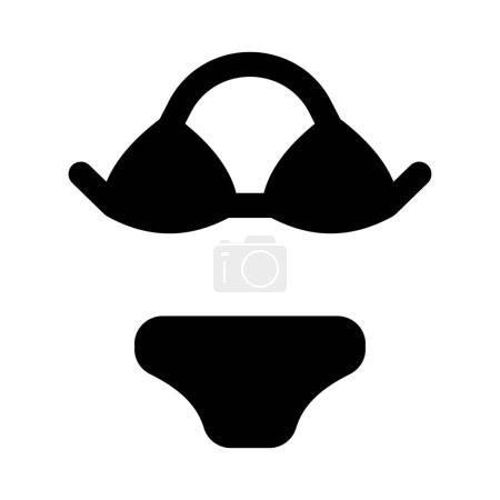Ilustración de Traje de baño o bikini con correas para el cuello. - Imagen libre de derechos
