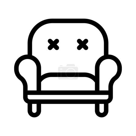 Illustration for Cushioned sofa for cozy seating experience. - Royalty Free Image