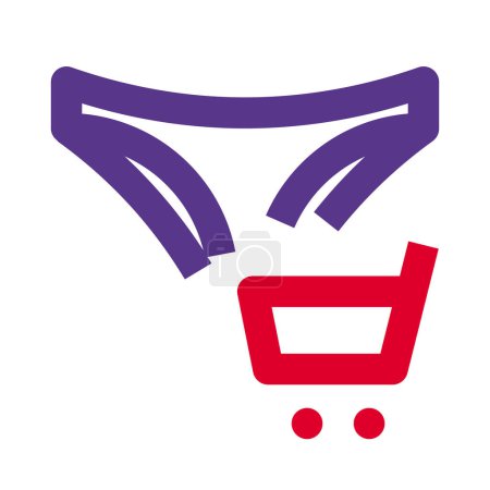 Illustration for Comfortable and stylish underwear selecting for purchase. - Royalty Free Image
