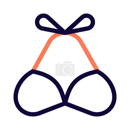 Illustration for Halter bra, appropriate for beachwear. - Royalty Free Image