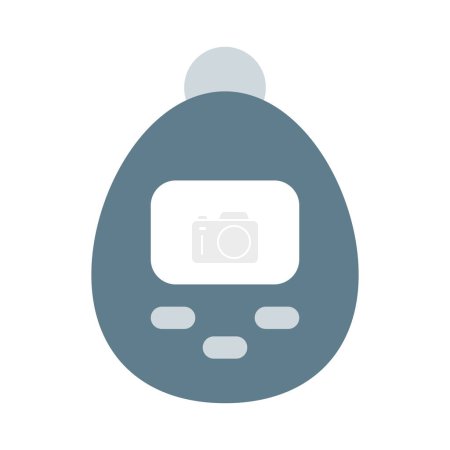 Téléchargez les illustrations : Tamagotchi, un petit jouet portable avec écran. - en licence libre de droit