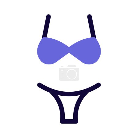 Illustration for Fashionable and trendy bathing suit with laces. - Royalty Free Image
