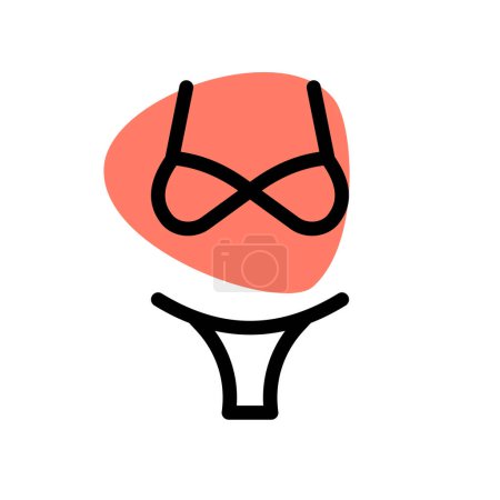 Illustration for Fashionable and trendy bathing suit with laces. - Royalty Free Image