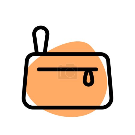 Illustration for Compact bag or pouch for storing essentials. - Royalty Free Image