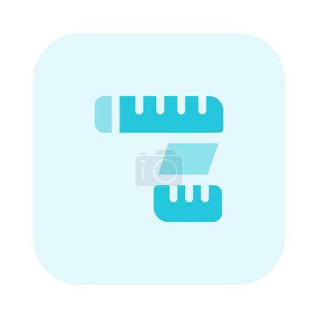 Illustration for Flexible strip with markings for length measurement. - Royalty Free Image